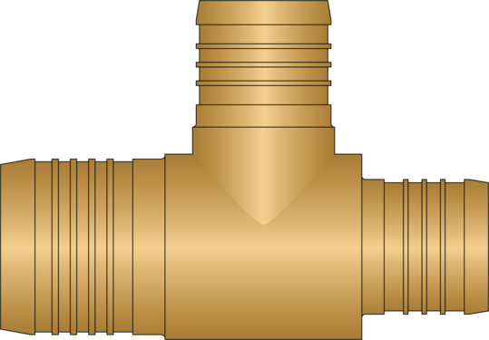 Side view of fitting