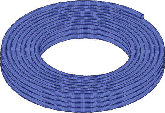 Graphic of 15/16" 300ft Blue Corrugated Sleeve for 1/2" PEX