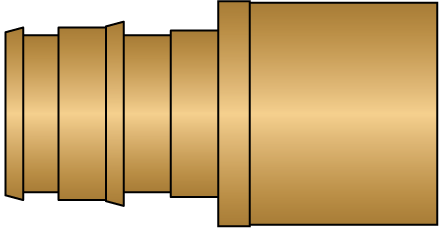 Graphic of 1/2" PEX F1960 × 1/2" F/Sweat No Lead Brass Adapter