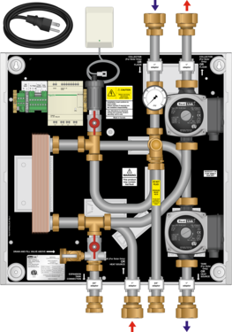 Graphic of HEP 25MBH Isolation Heat Exchanger Panel