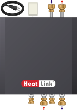 Graphic of HEP 25MBH Isolation Heat Exchanger Panel with cover