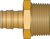 Graphic of 1/2" PEX F1960 × 3/4" MNPT No Lead Brass Adapter