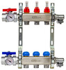 Front view of the assembled manifold