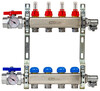 Front view of the assembled manifold