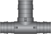 Graphic of 3/4" × 3/4" × 1" PEX F1960 HPP Tee