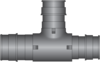 Graphic of 1-1/2" × 1-1/4" × 1-1/4" PEX F1960 HPP Tee