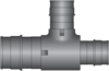 Graphic of 1-1/2" × 1" × 1" PEX F1960 HPP Tee