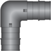 Graphic of 1-1/2" × 1-1/2" PEX F1960 HPP Elbow