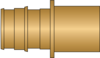 Graphic of 3/4" PEX F1960 × 3/4" M/Sweat No Lead Brass Adapter