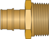 Graphic of 3/4" PEX F1960 × 1" MNPT No Lead Brass Adapter