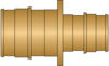 Graphic of 1" × 3/4" PEX F1960 No Lead Brass Coupling