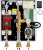 Graphic of TWH 70MBH High Head Tankless Water Heater Mixing Panel with Zoning